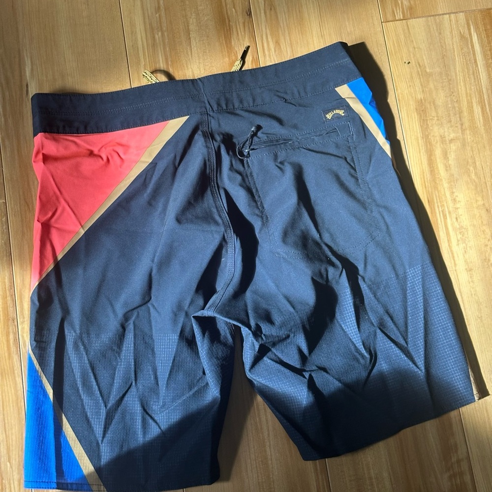 Billabong Board Shorts with Red and Blue Panels